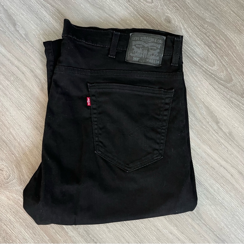 Levi's Black 569™ LOOSE STRAIGHT FIT MEN'S JEANS